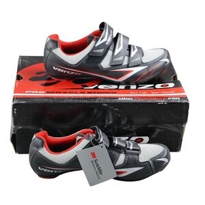Road Cycling Shoes Womens 9‎ Mens 7.5 Venzo Biking Riding Shoes SH-R07B- 3 strap